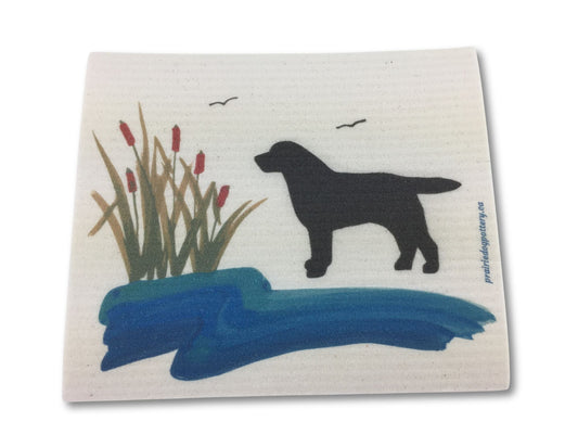 Black Lab Swedish Dish Cloth