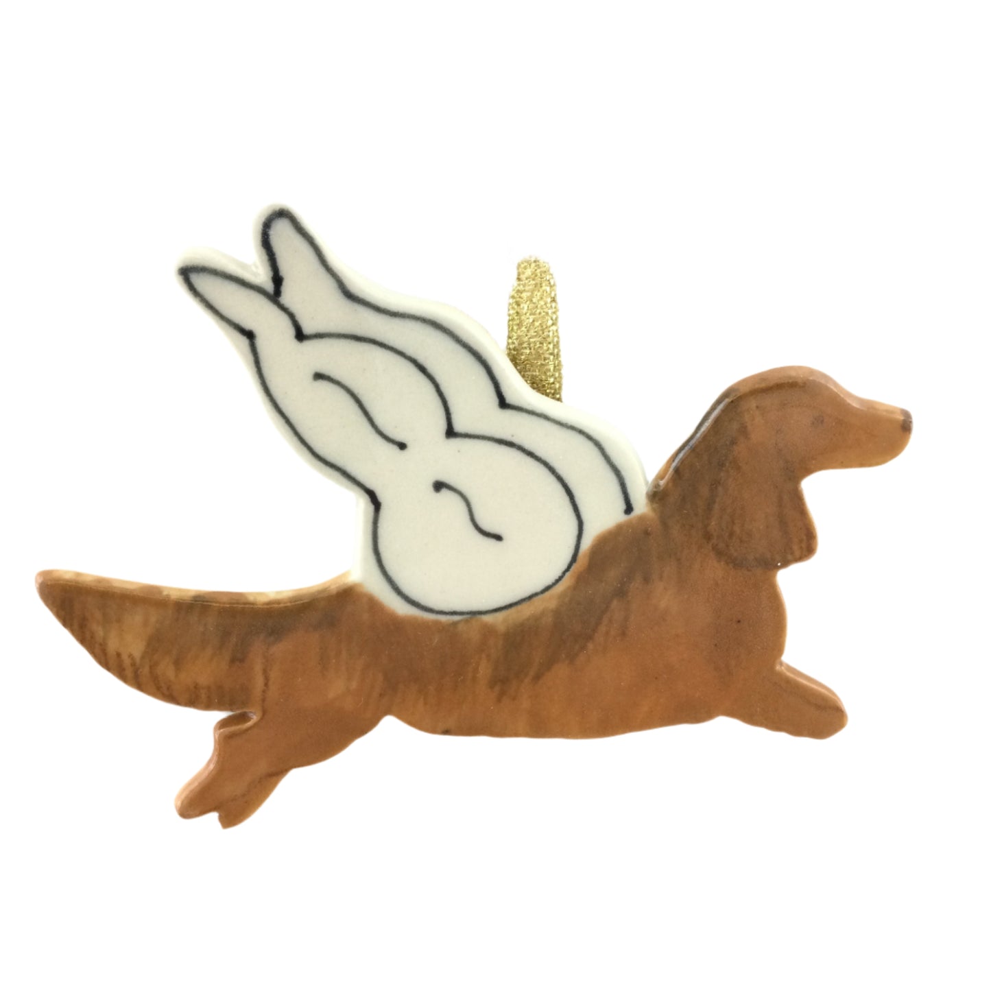 Dachshund Angel Ornament