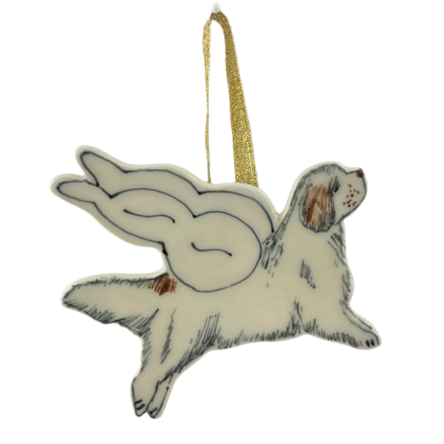 Clumber Angel Ornament