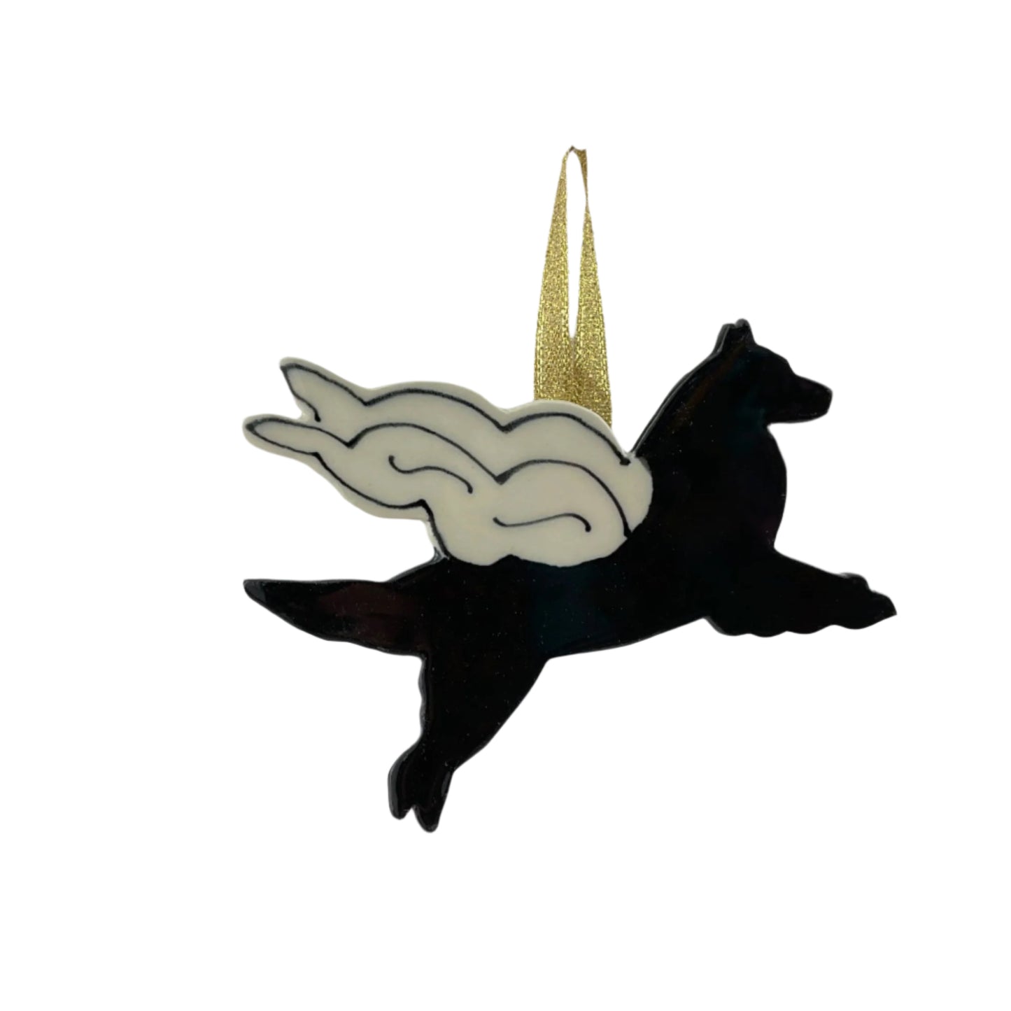 Belgian Shepherd Angel Ornament