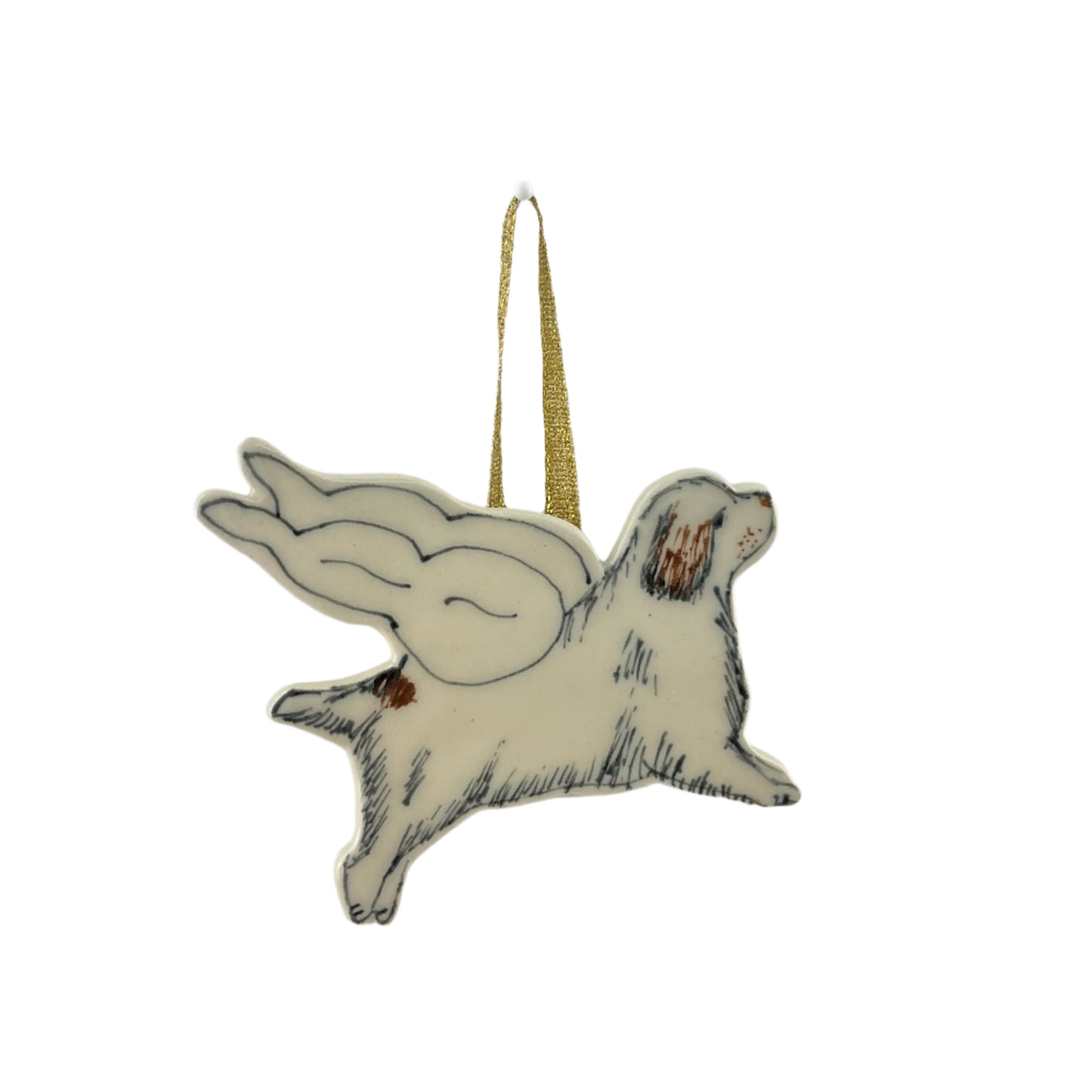 Clumber Angel Ornament